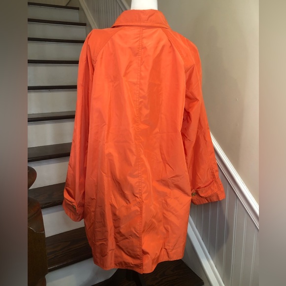 RALPH LAUREN Women’s Single Breasted Orange Trench Coat w Gold Buttons NWT - Picture 4 of 13